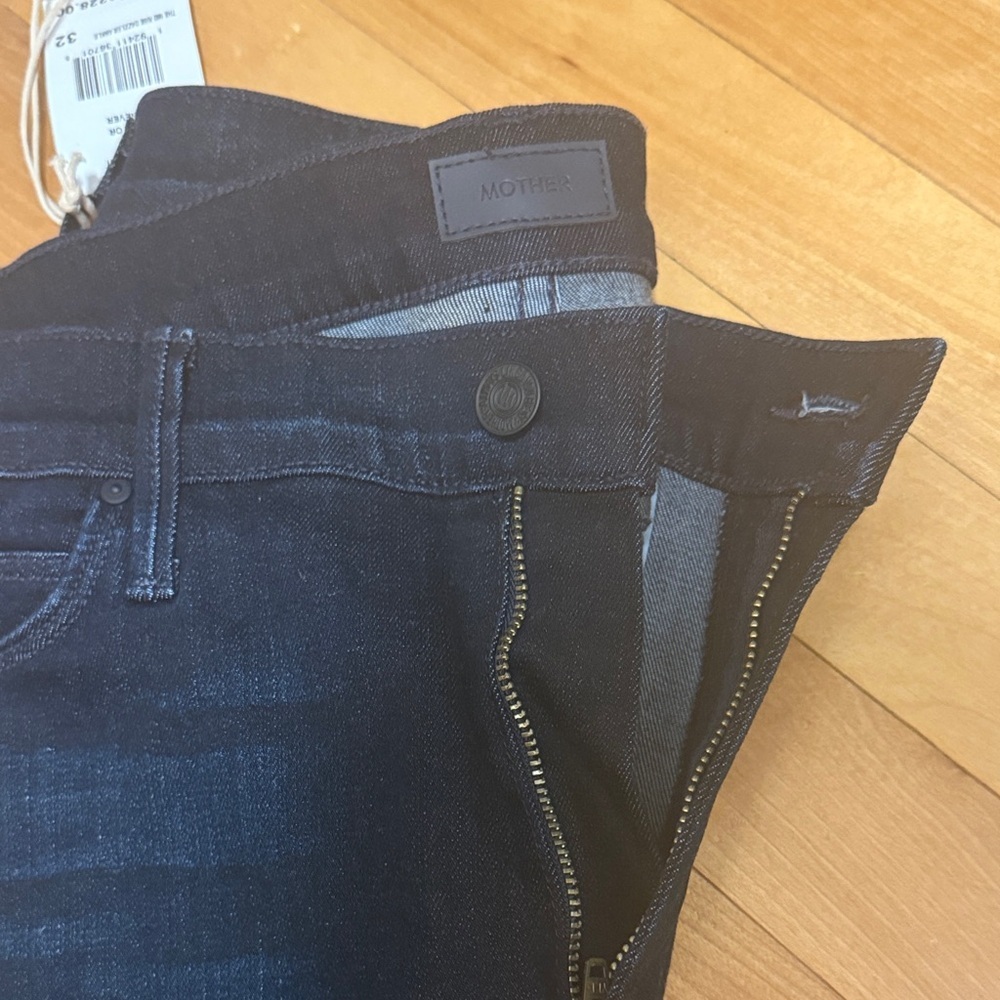 NWT MOTHER Women's Straight Leg Jeans - dark denim color now-now or never - Picture 12 of 14